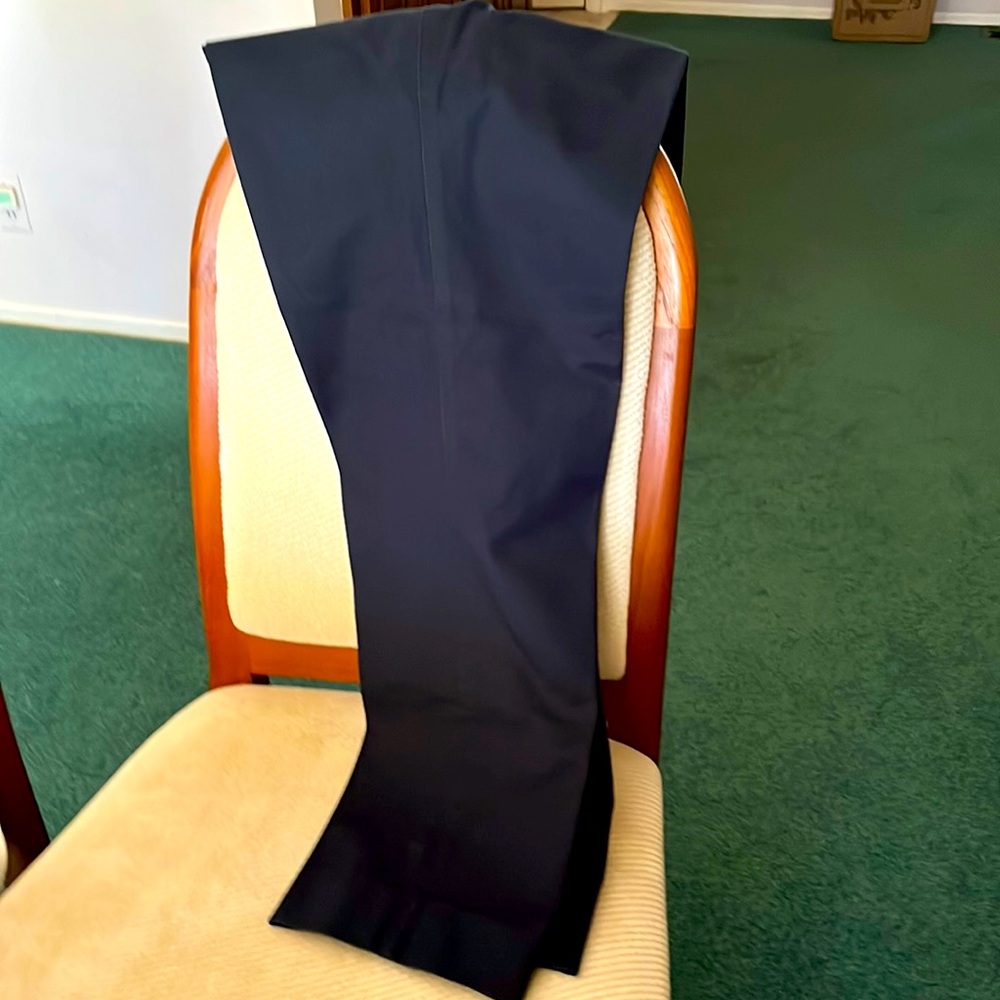 Navy blue tailored slacks